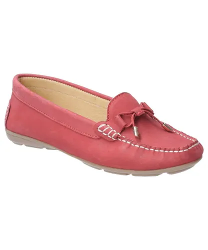 Hush Puppies Womens Maggie Slip On Toggle Shoe - Red Leather