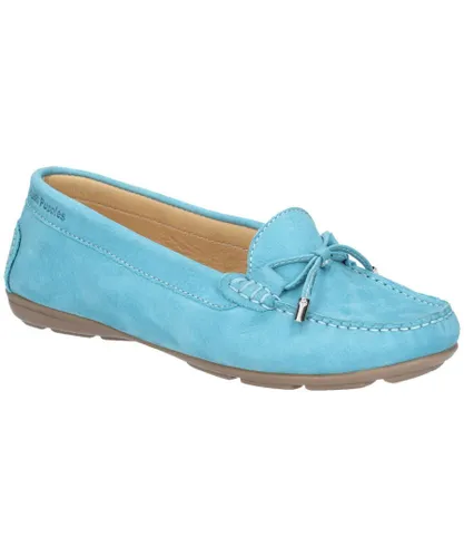 Hush Puppies Womens Maggie Toggle Slip On Flat Casual Shoes - Blue Leather
