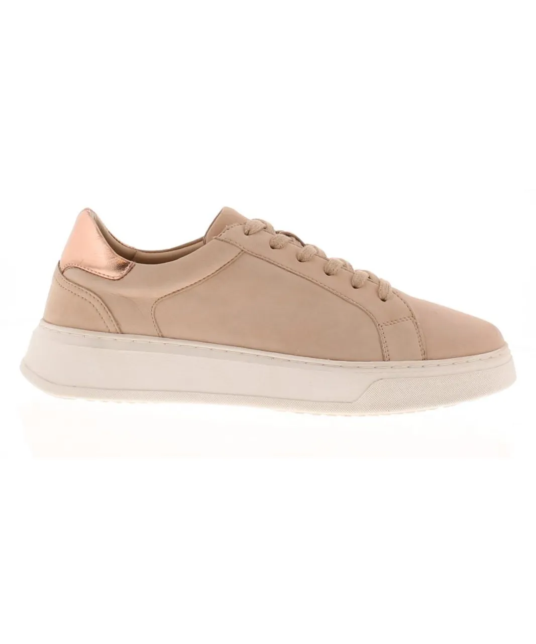 Hush Puppies Womens Trainers Chunky Camille Nubuck Leather Lace Up blush - Pink