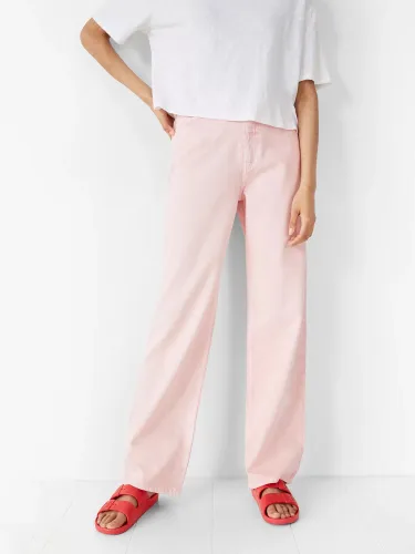 HUSH Remy Slouchy Straight Jeans - Pink - Female