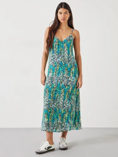 HUSH Sydney Tie Dye Snake Print Maxi Slip Dress, Multi - Multi - Female