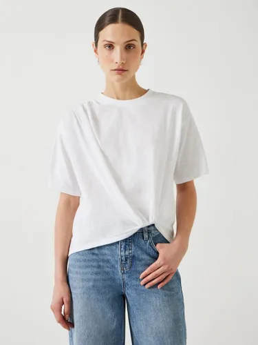 HUSH Tamsen Tuck Detail Slub T-Shirt - White - Female