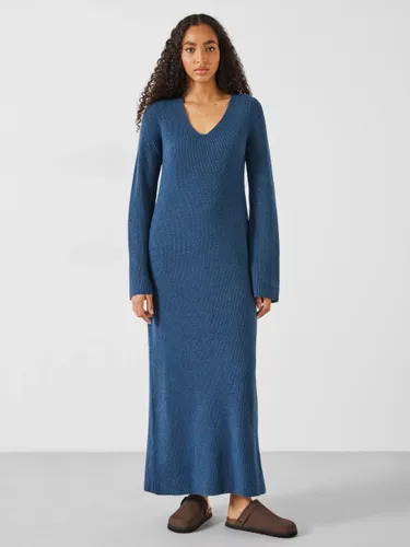 HUSH Uralla Rib Knit Maxi Dress - Mid Blue - Female