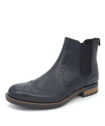 HX London Albert Brogue Leather Black Mens Chelsea Boots