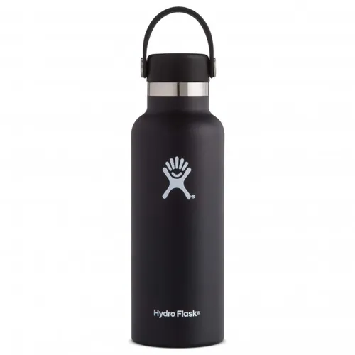 Hydro Flask - Standard Mouth with Standard Flex Cap - Insulated bottle size 532 ml, black/grey