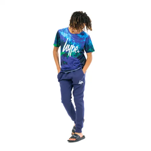 Hype Boys Reef Spray T-Shirt & Joggers Set - Navy