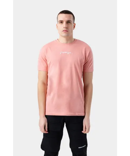 Hype MENS ROSETTE SCRIBBLE T-SHIRT - Pink Cotton