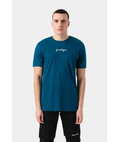 Hype MENS TEAL SCRIBBLE T-SHIRT Cotton