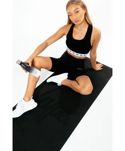 Hype Unisex Black Yoga Mat - Black/White - One Size