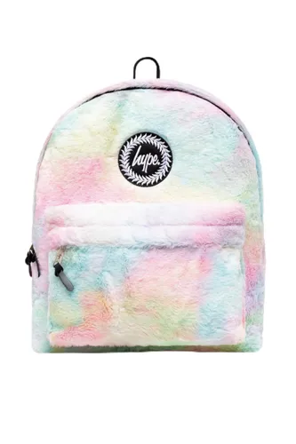 Hype Unisex's Pastel Rainbow Fur Backpack