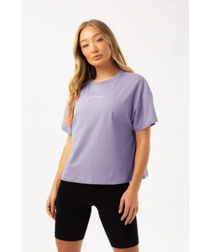 Hype Womens Lilac Scribble T-Shirt