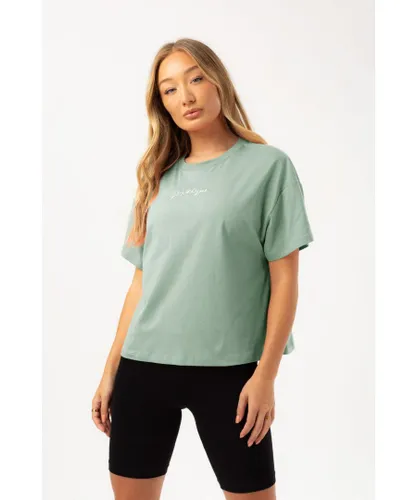 Hype Womens Sea Foam Scribble T-Shirt - Green