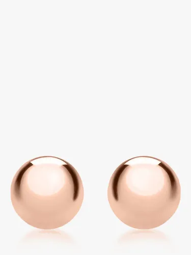 IBB 9ct Gold Ball Stud Earrings, Rose Gold - Rose Gold - Female