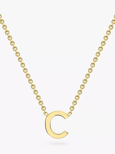 IBB 9ct Yellow Gold Initial Necklace - C - Female
