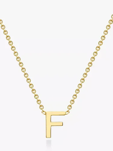 IBB 9ct Yellow Gold Initial Necklace - F - Female