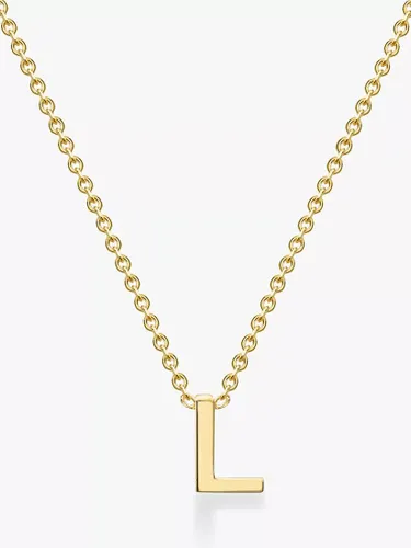 IBB 9ct Yellow Gold Initial Necklace - L - Female
