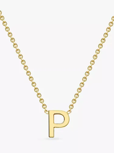 IBB 9ct Yellow Gold Initial Necklace - P - Female