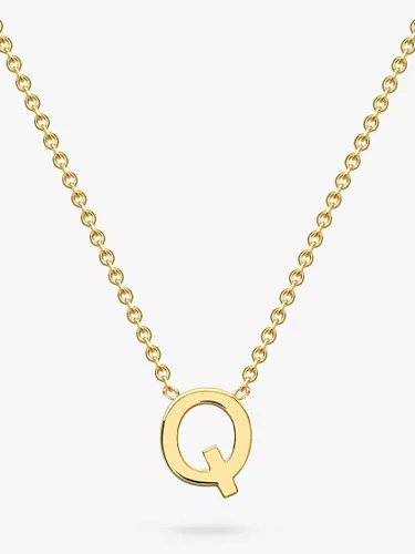 IBB 9ct Yellow Gold Initial Necklace - Q - Female