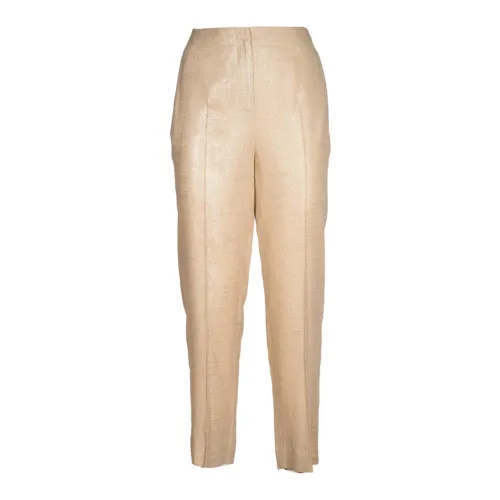 Iblues , Beige Gepi Pants with Pockets ,Beige female, Sizes: