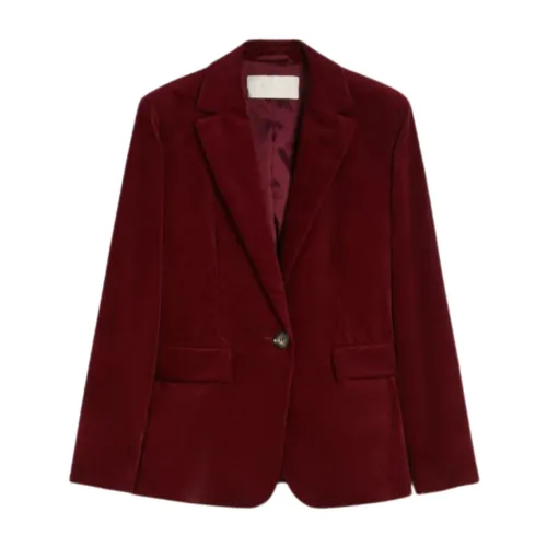 Iblues , Bordeaux Velvet Blazer Jacket ,Red female, Sizes:
