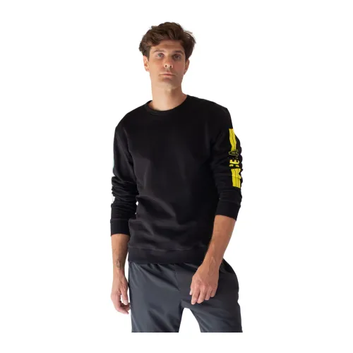 ICE Play , Logo-sleeve Sweatshirt in Black ,Black male, Sizes: