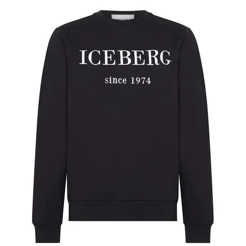 ICEBERG Logo Crew Sweatshirt - Black