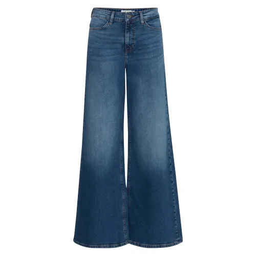Ichi , Wide Bootcut Jeans ,Blue female, Sizes: