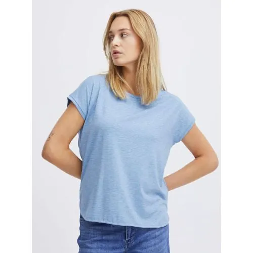 ICHI Womens Della Robbia Blue Rebel T-shirt