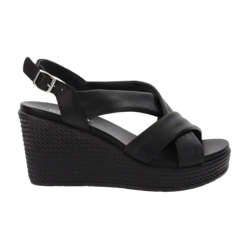 Igi&Co , Leather Buckle Sandals ,Black female, Sizes: