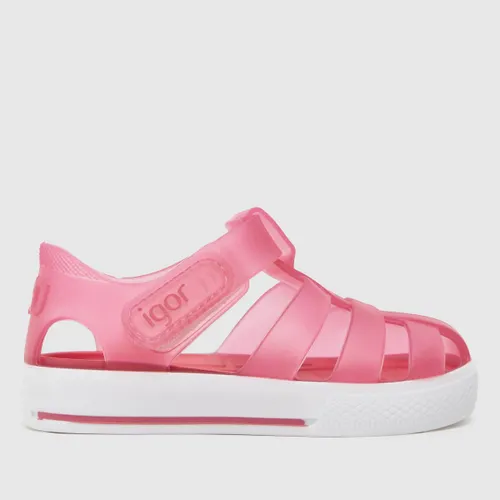 Igor Pink Star Girls Toddler Sandals