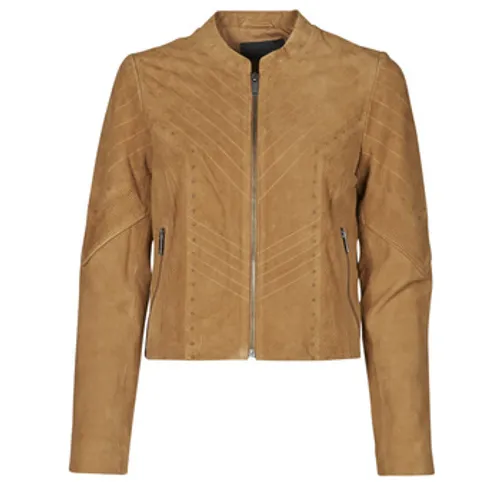 Ikks  BS48075-63  women's Leather jacket in Beige