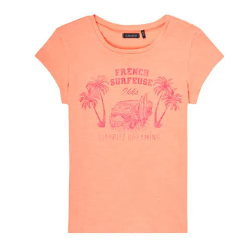 Ikks  ECLATOS  girls's Children's T shirt in Orange