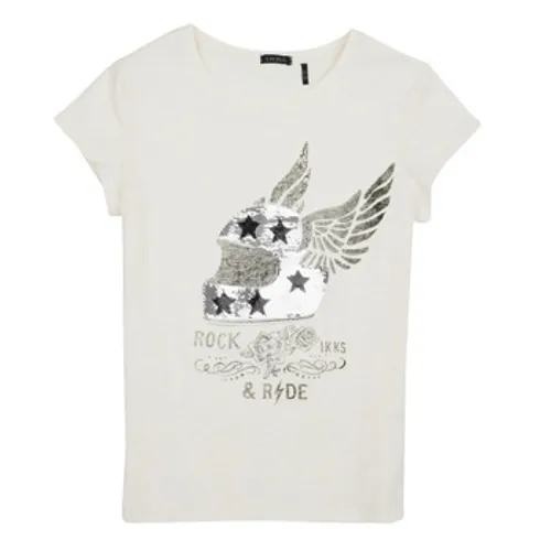 Ikks  XW10132  girls's Children's T shirt in White