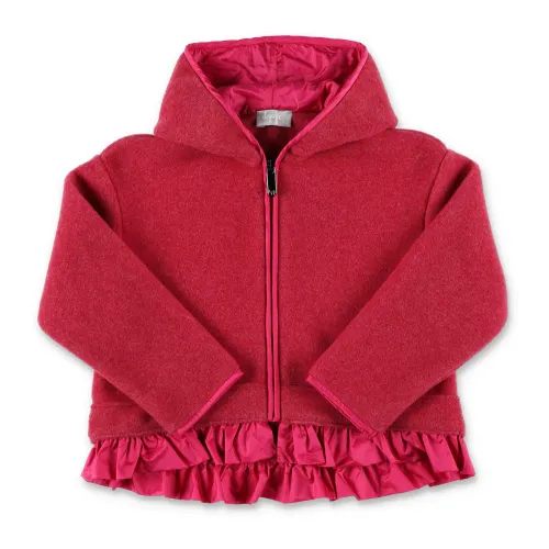 Il Gufo , Fuchsia Fleece Zip Pile Jacket ,Pink female, Sizes: