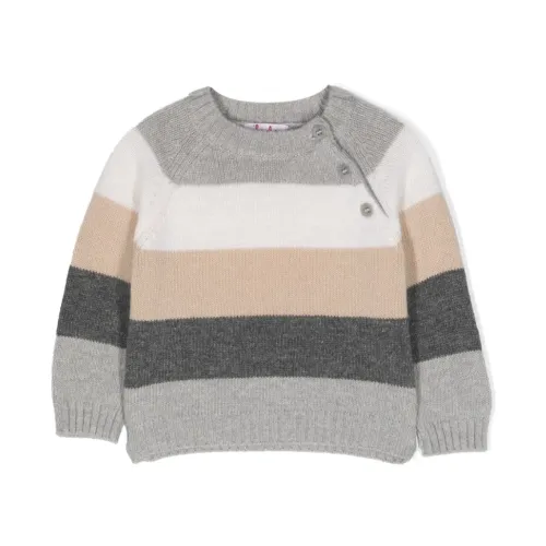 Il Gufo , Grey Sweaters for Kids ,Gray male, Sizes: