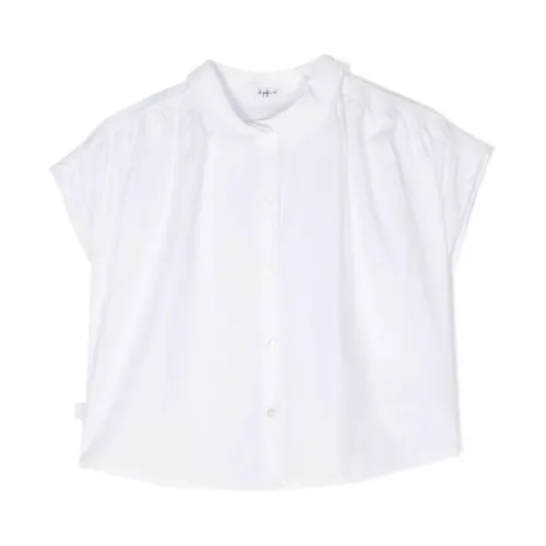 Il Gufo , White Poplin Sleeveless Shirt ,White female, Sizes: