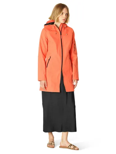 Ilse Jacobsen HornbÃ¦k 37 Raglan Sleeve Raincoat, Hot Orange - Hot Orange - Female