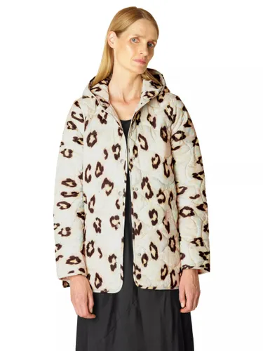 Ilse Jacobsen HornbÃ¦k Leopard Print Quilted Hooded Jacket, Multi - Multi - Female