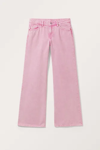 Imoo low waist wide leg jeans - Pink