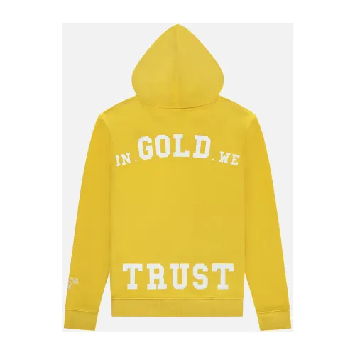 In Gold We Trust , The Notorious Hoodie in Yellow ,Yellow male, Sizes: