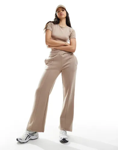 In The Style fITS v front wide leg joggers co-ord in mocha-Brown