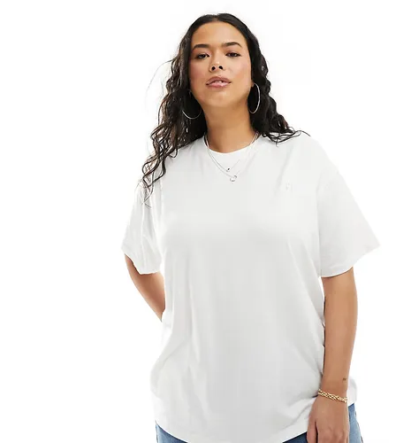 In The Style Plus fITS embroidered logo t-shirt in white
