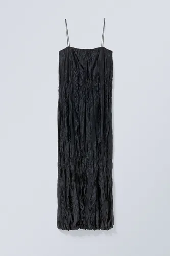 Ina Crinkle Dress - Black
