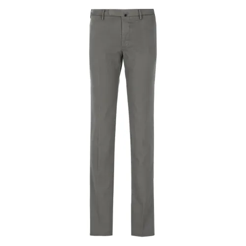 Incotex , Grey Cotton Trousers with Belt Loops ,Gray male, Sizes: