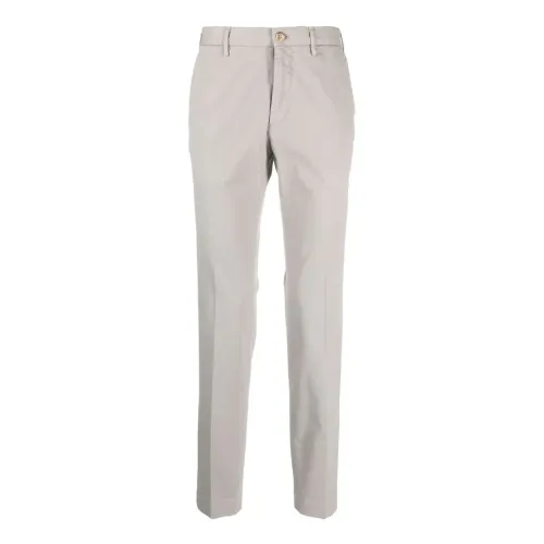 Incotex , Grey Stretch-Cotton Skinny Trousers ,Gray male, Sizes: