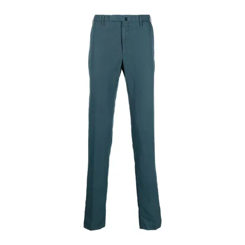Incotex , Linen/cotton pants ,Blue male, Sizes: