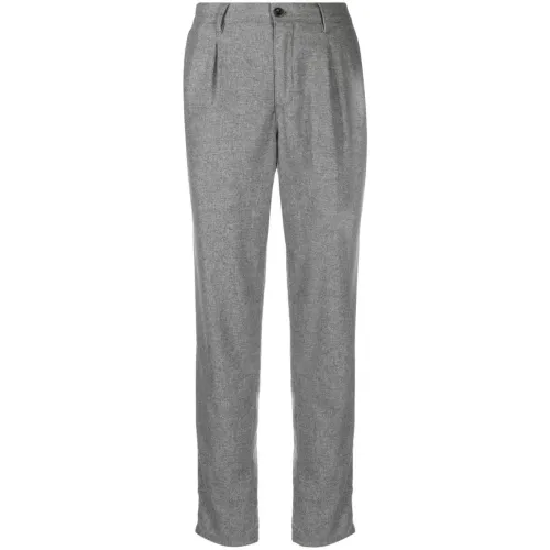 Incotex , Mens Clothing Trousers Grey Aw23 ,Gray male, Sizes: