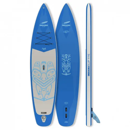 Indiana - 11'6 Family Pack - SUP board size 350 x 78,7 x 15 cm, blue/grey