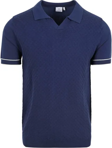 Industry Knitted Polo Shirt Riva Navy Blue Dark Blue