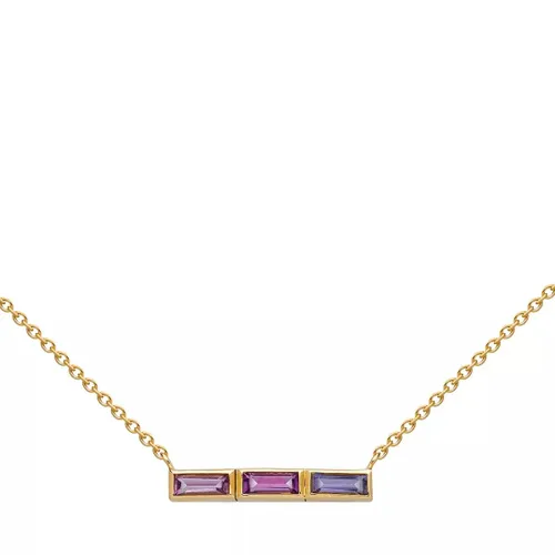 Indygo Necklaces - Seoul Necklace Iolite Amethyst - gold - Necklaces for ladies